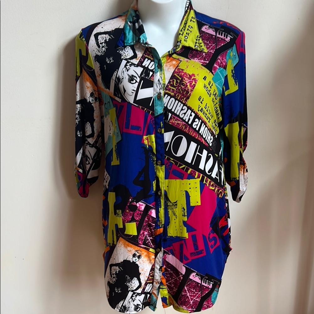GIBIU Graphic Print Shirt made in the USA 3X